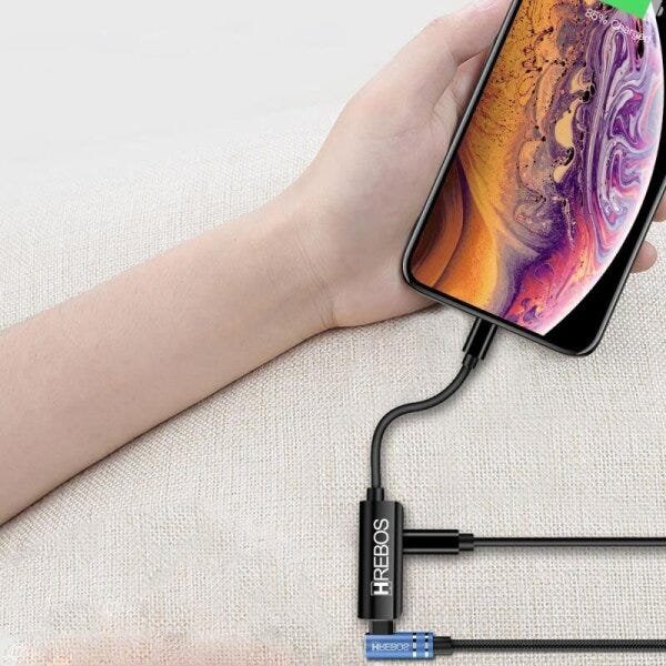 Cabo Adaptador Duplo De Fone E Carregador Para iPhone - 3