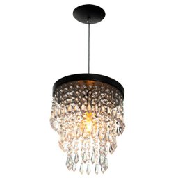Lustre Pendente De Cristal Acrílico Manucrillic Preto - 3