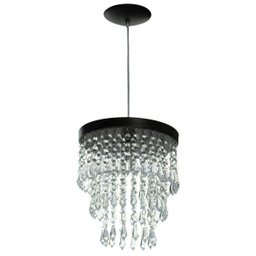 Lustre Pendente De Cristal Acrílico Manucrillic Preto - 2