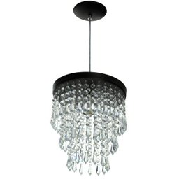 Lustre Pendente De Cristal Acrílico Manucrillic Preto - 1
