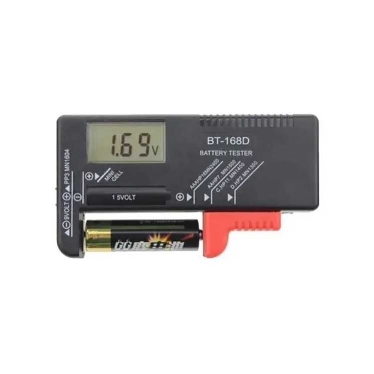 Medidor Digital Pilha Teste Bateria Pilha Aa/Aaa 9v Carga - 4