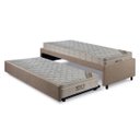 Ver imagem 1 de Bicama Box Solteiro Linho Marrom 88x188 com Dois Colchões Airtech Molas Ensacadas Ortobom