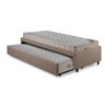 Bicama Box Solteiro Linho Marrom 88x188 com Dois Colchões Airtech Molas Ensacadas Ortobom - 9