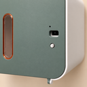 Ver imagem 6 de Dispenser Automático de Papel Higiênico em Rolo com Sensor Branco e Verde para Banheiro 21x14x14 cm