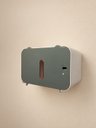 Ver imagem 5 de Dispenser Automático de Papel Higiênico em Rolo com Sensor Branco e Verde para Banheiro 21x14x14 cm
