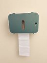 Ver imagem 4 de Dispenser Automático de Papel Higiênico em Rolo com Sensor Branco e Verde para Banheiro 21x14x14 cm