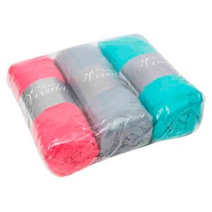 Kit Atacado 3 Lençóis de Casal Liso Vivaldi Ref 85.10.0001 - Cores Sortidas, não é possivel escolher