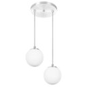 Ver imagem 1 de Lustres Pendentes Duplo Orby Bolinha Escovado