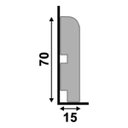 Ver imagem 2 de Rodapé Poliestireno 7cm Castanho Escuro 446 Santa Luzia - 2,4 Metros