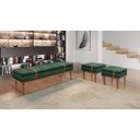 Ver imagem 2 de Recamier Puff Londres Luxo Madeira Maciça Veludo Verde