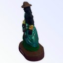 Ver imagem 3 de Escultura Orixá Oxóssi Verde em Resina 10cm