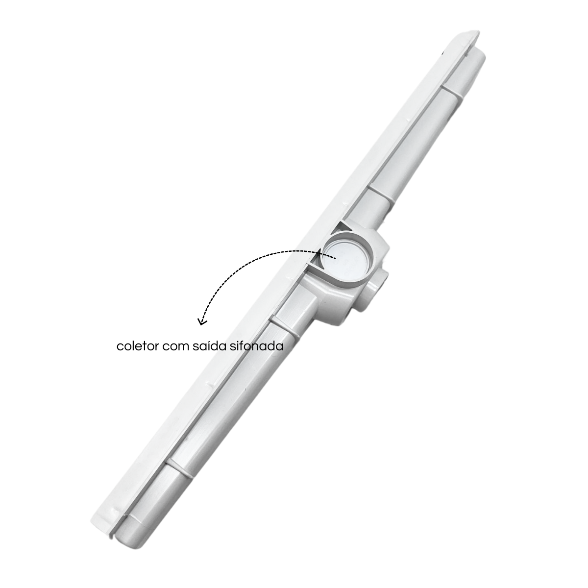 Ralo Banheiro 5x50 Inox 2 em 1 Invisivel Coletor Branco e Tela - 5
