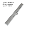 Ralo Banheiro 5x50 Inox 2 em 1 Invisivel Coletor Branco e Tela - 6