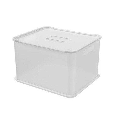 Cesta com Tampa Ultra em Polipropileno 38 Cm Natural Fit Coza 10799/0001