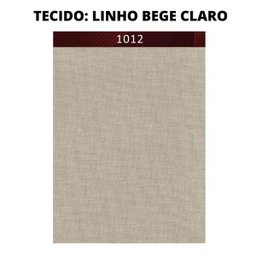 Recamier Puff Londres Luxo Madeira Maciça Linho Bege Claro - 4
