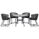 Ver imagem 1 de Mesa com 4 Cadeiras e Noronha Estofado 12 Trama Original Preto
