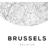 Quadro C/Moldura Mapa Brussels Bélgica Cidades Sala Escritório 43x63 - 3