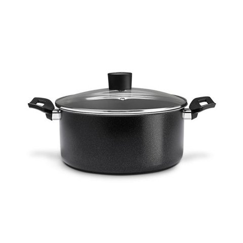 Caçarola com Tampa Antiaderente 22 Cm 3,4 Litros Ebony Preto Brinox 7190/460