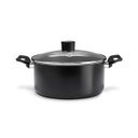 Ver imagem 1 de Caçarola com Tampa Antiaderente 22 Cm 3,4 Litros Ebony Preto Brinox 7190/460