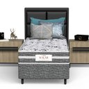 Ver imagem 1 de Conjunto Box Solteiro Mola Ensacada Prodormir Solar Bambu Cinza