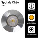Ver imagem 2 de Kit 10 Balizadores Piso Jardim Embutir Led 1w Ip 67 Blindado Bivolt