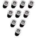 Ver imagem 1 de Kit 10 Balizadores Piso Jardim Embutir Led 1w Ip 67 Blindado Bivolt