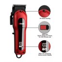 Ver imagem 3 de Máquina de Cortar Cabelo Wmark Ng-122 Vermelha Bivolt