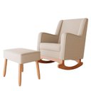 Ver imagem 1 de Poltrona de Amamentação com Balanço e Puff Aquila Bege - Ideal