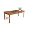 Conjunto Jantar Mesa Leonora Madeira Maciça 240x100 com 10 Cadeiras Paris Base Alumínio - Castanho - 3