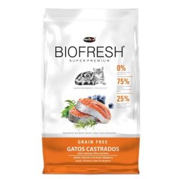 Ração Biofresh Gatos Castrados 7,5kg sem Transgênicos - 1 Ração Biofresh Gatos Castrados 7,5kg sem Transgênicos - 1