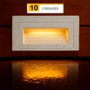 Ver imagem 1 de 10 Balizador de Escada Led 3000k Embutir Parede Externo Zan42