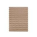 Ver imagem 3 de Tapete Para Sala ou Quarto 3,00M x 1,32M Antiderrapante Chevron Zig Zag Caramelo e Cru