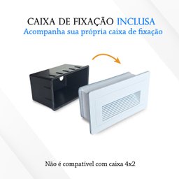 3 Balizador Escada Externa Embutir Parede Led 3000k Zan42 - 8