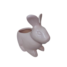 Coelho Floreira Madagascar em Cerâmica - Um Toque de Charme e Vida para Sua Casa!:branco - 4