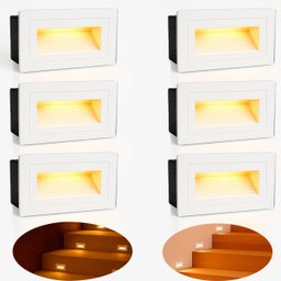 6 Balizador Escada Embutir Parede Externa Led 3w 3000k Zan42 - 1
