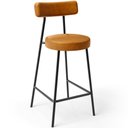 Ver imagem 1 de Banqueta Baixa para Cozinha Sala de Jantar Bar Bancada Milão L02 Couríssimo Whisky - lyam decor Lyam