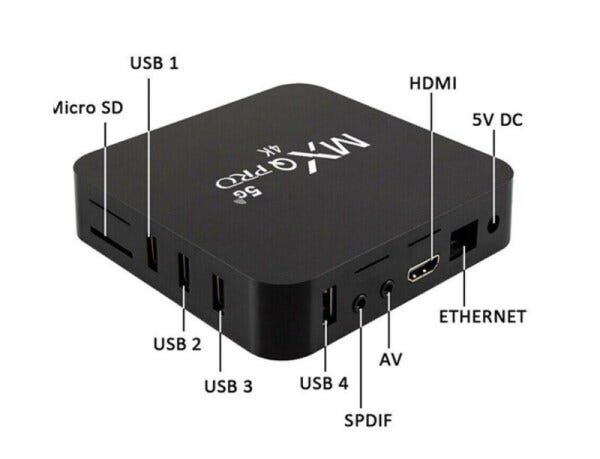 Smart TV Box Mxq Pro 4K 4Gb+64 Android 10.1 Wifi 2.4 - 2