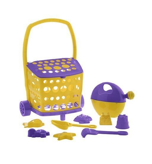 CARRINHO BAÚ LEVA E TRAZ KIT PRAIA COM ACESSÓRIOS - Violeta escuro - 1