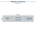 Ver imagem 3 de Cozinha Compacta Planejada 4 Peças 1 Paneleiro Duplo 2 Aéreos 1 Balcão Soho CabeCasa MadeiraOriginals Azul/Freijó