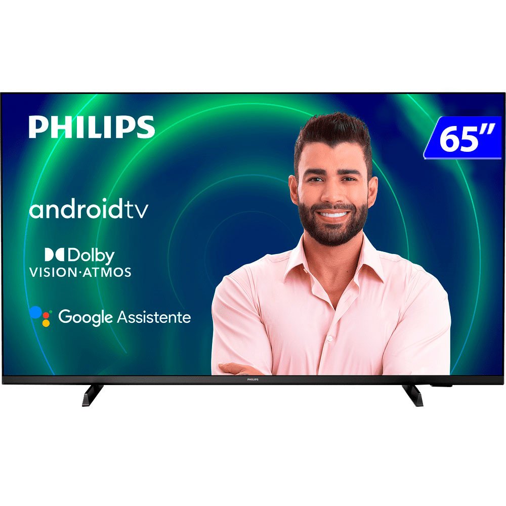 Smart TV Philips LED 65 4K Wi-Fi Android Comando de Voz 65PUG7406 - 1