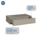 Ver imagem 5 de Escrivaninha Mesa Escritório Suspensa Complemento 100% MDF 1 Gaveta 78,5cm Níquel Cinza
