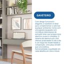Ver imagem 6 de Escrivaninha Mesa Escritório Suspensa Complemento 100% MDF 1 Gaveta 78,5cm Níquel Cinza