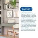 Ver imagem 6 de Escrivaninha Mesa Escritório Suspensa Complemento 100% MDF 1 Gaveta 78,5cm Níquel Cinza