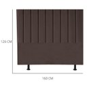 Ver imagem 3 de Cabeceira Cama Casal Queen Size 160 Cm Catarina Corino e Frame:marrom