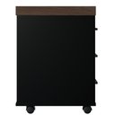 Ver imagem 7 de Kit 2 Gaveteiros Escritório Office Rodízios 3 Gavetas Atria Executiva A02 Charuto Preto - Lyam Decor