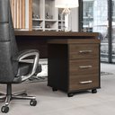 Ver imagem 2 de Kit 2 Gaveteiros Escritório Office Rodízios 3 Gavetas Atria Executiva A02 Charuto Preto - Lyam Decor