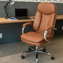 Ver imagem 6 de Cadeira Escritório Presidente Office Couro Confortável