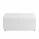 Ver imagem 3 de Kit Cabeceira e Deira Baú Carla Queen 160cm Corino Branco Click Home