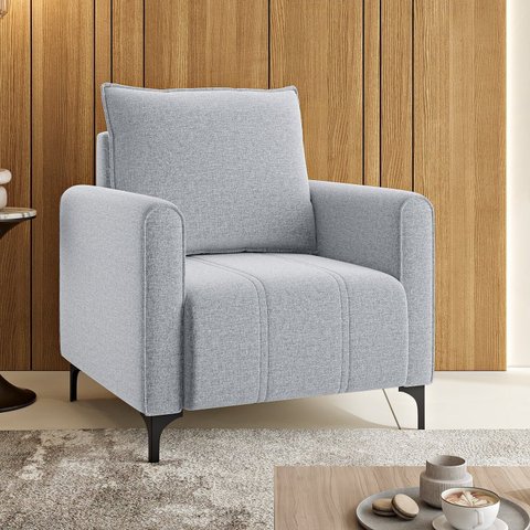 Poltrona Decorativa com Pés de Ferro Lazzari