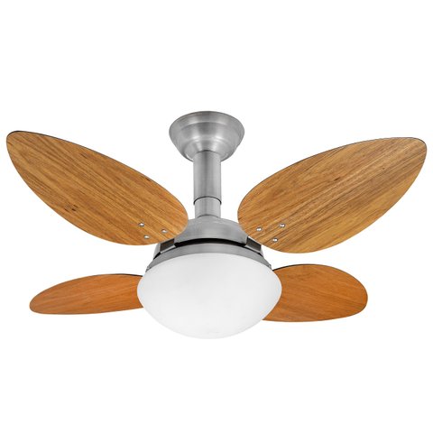 Ventilador de Teto Jet Venti-delta Prata 4Pás Freijó 220v